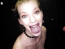 Erin Everheart gets her mouth filled with cum through a gloryhole.