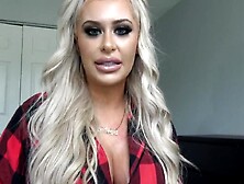 Indulge in raw passionate perspective with a blonde's curvy intimate clash