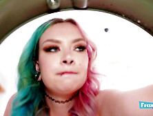 Fresh & Innocent - A Petite Babe is NAiled in the Ass While Stuck in the Washing Machine