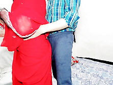 Desi Busty Bhabhi Wearing Saree Standing Anal Fuck