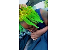 Black bbw hooker gives sloppy car head