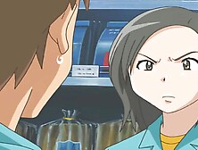 Invisible guy enjoys sex with cute hentai girls