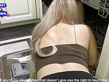 Curvy Girlfriend With A Big Butt Trapped In Dishwasher And Drilled By A Thick Cock