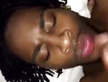 Black Amateur Takes Giant Sausage,  Gets Facial cumshot