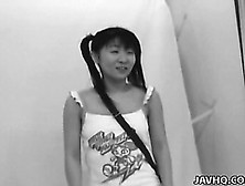 Finger banged girl fucked by a pair of guys