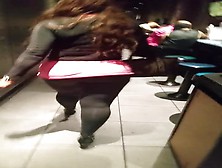 Hot chick in a bar, filmed with a cam