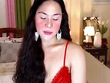 Huge Cock Shemale Masturbating On Cam