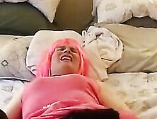 Sissy in Pink Masturbates Solo 2