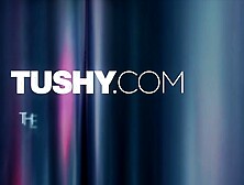 TUSHY Cute constricted Golden-haired Chloe Gets Her Round Butt Filled Up