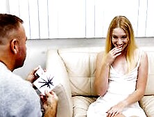 Blonde babe on therapy bends over for DILF doctors hard dick