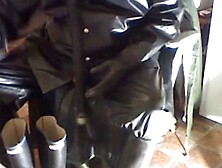 Rubber cock play on webcam