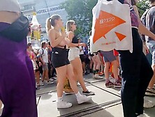 Little Gal With Big Titties In Public