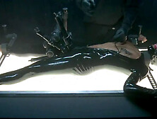 Latex slave BDSM [censored] with Hitachis