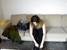 to smell her socks and feet