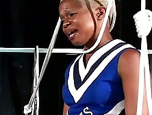 Ebony Cheerleaders Saves Self By Sucking Cock