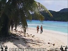 Shaved amateur public beach sex