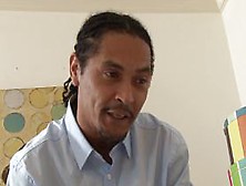 Glamour babe spreads them for black stepdaddy