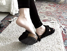 Shoeplay Black Fur Slippers