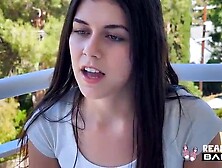 Fuck! Real Teens - Public Weenie Riding WIth A Creamy Facial Ending Featuring Lily Winters