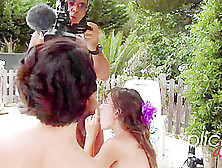 Hardcore casting of a French teen by the pool (18+)