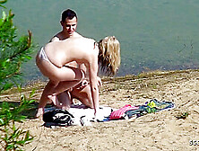 Real Teen Couple On German Beach,  Voyeur Fuck With Stranger