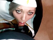 Lascivious Nun Sucks Jock Untill This Babe Gets A Sticky Cum Confession On Her Face