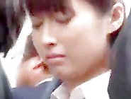 Japanese chick with a nice ass gets fucked on a train