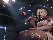 Mercy Enjoying Some Topless Reading