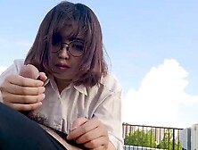 Hot Asian Pov Blowjob Outdoors