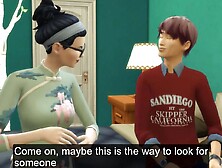 Cougar catches her son again masturbating into his room watching