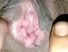 Jizz fills her clit,  spreading her vagina.  The call skank rubs her clit with his dong before stuffing his rod into her clit unti