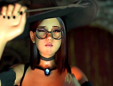 Lewd Witch wish Large Dickgirl's Schlong - CG Animated Futanari on Female