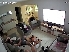 IPCAM - Couple Watching Porn and Fucking On Couch.