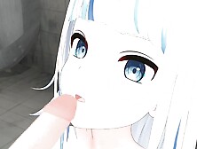 Vtuber Gura - Blowjob + Cum In Mouth (3D HENTAI)