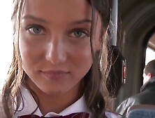 FOXY DI WITH ASIAN GUY ON BUS