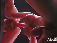 Futanari Harley fucks her new cellmate in a 3D ani