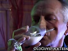 Blonde Teen Blows Elder