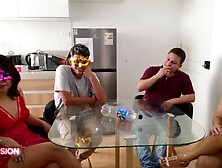 2 real college couples get jointly to play truth or dare and end up getting introduced to the world of 100% real swinger porn.