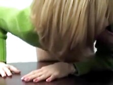 Climax with Green Sweater Angel at Office - An Oldie But a Goodie