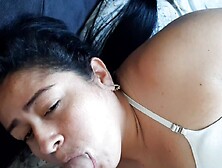 My jock in my stepsister's throat.  Part two.  I love how that babe tastes her vagina