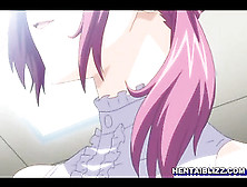 Bigboobed hentai teacher dildoing her wetpussy