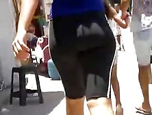 Candid sexy ass in cotton pants