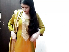 Caught sister-in-law from behind in the bathroom