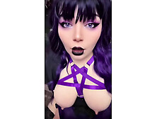Short Goth Girl JOI