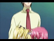 Blonde and redhead hentai chicks in 3some