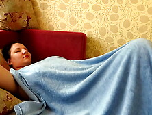 Morning masturbation.  A plump MILF with big tits starts the day with an orgasm.  Amateur with anal.