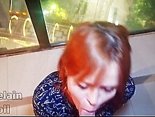 Redhead sees man masturbating at the window and decides to help him