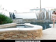 DaughterSwap - Asian Teen & Best Friend Take Turns Fucking stepdads