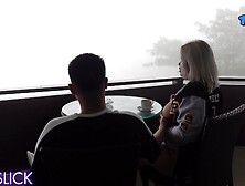 Tina Slick - I almost got caught fucking in the balcony! The hotel staff knocked in our door!?