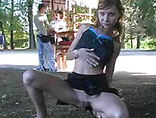 Sexy public upskirt fronm horny Russian Anna